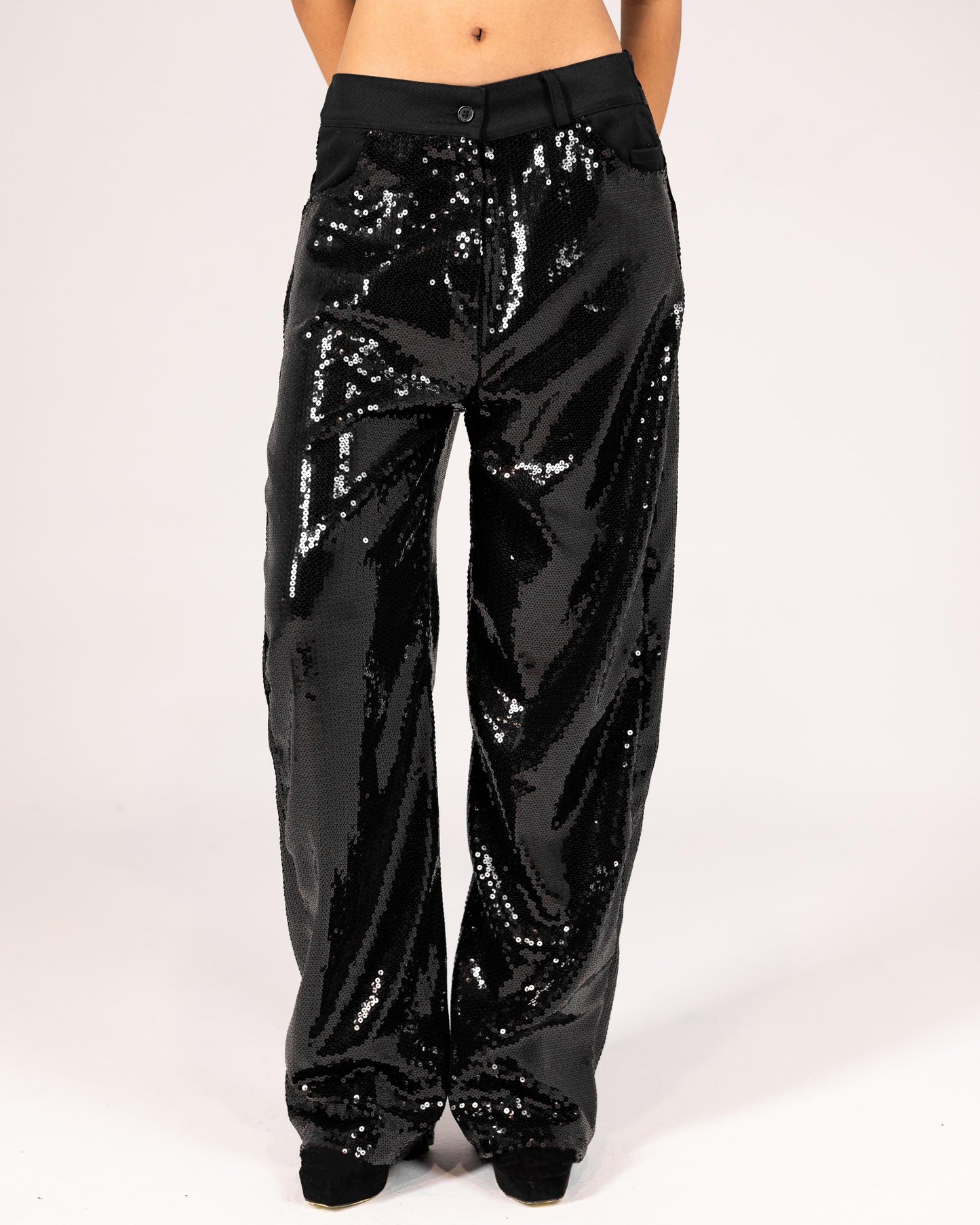 Sequin Wide leg pants