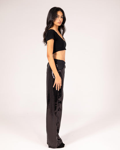 Sequin Wide leg pants