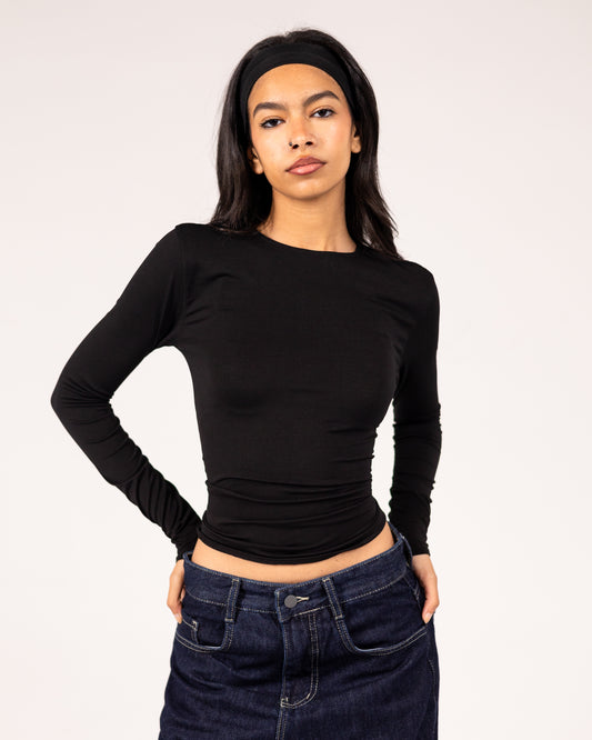 Round Neck Long Sleeve Basic